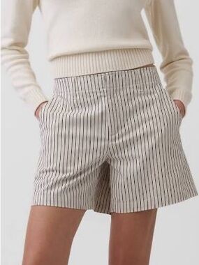 NWT Gap Cream White Pinstripe V-Neck Tunic Top